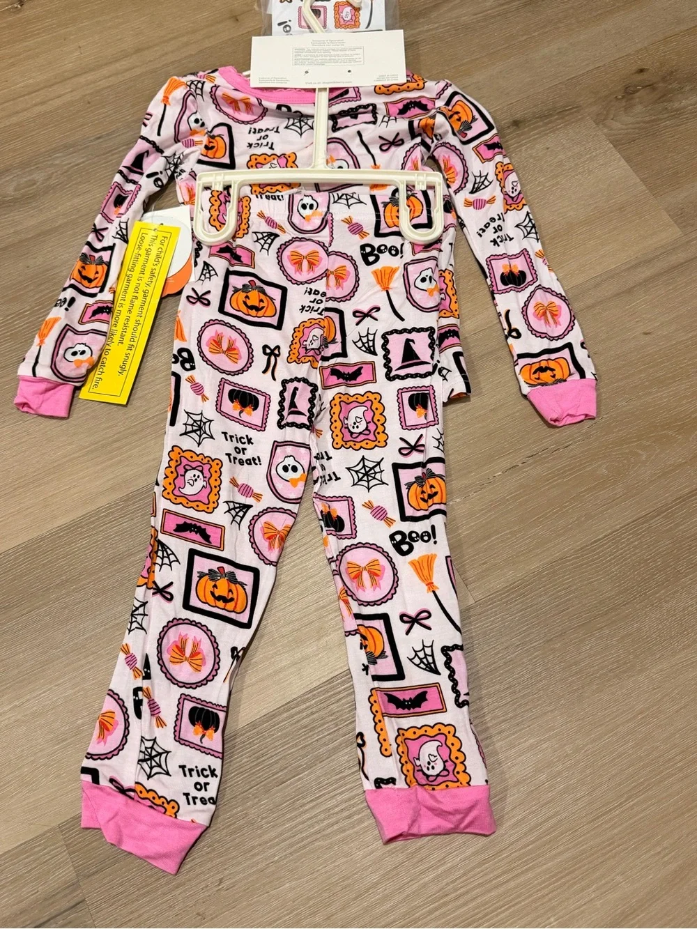 Milkberry Pink Halloween Kids Pajama Set - Trick or Treat Print size 2t